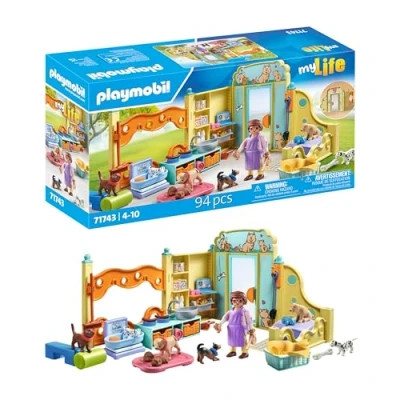 Image de Playmobil My Life 71743 Centre de soin : 8 chiens et soigneur