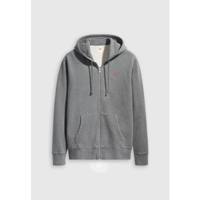 Afbeelding van Levi&#039;s heren Sweatvest met logo en steekzakken in de kleur Donkergrijs, maat: S