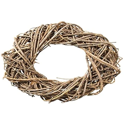 Afbeelding van Rayher Hobby 65235000 wijnstokkrans, 30 cm diameter, hoogte 5 cm, decoratieve kroon, tafelkrans, adventskrans, deurkrans, natuurkrans,