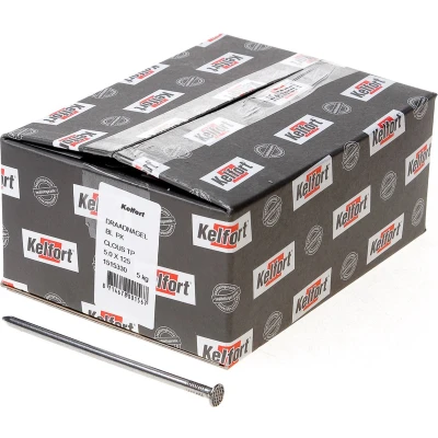 Afbeelding van Kelfort draadnagel plat geruite kop blank 5.0 x 125mm 5kg