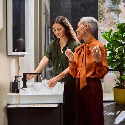 Afbeelding van hansgrohe Tecturis E ééngreeps wastafelkraan 110 Fine CoolStart met afvoerplug chroom