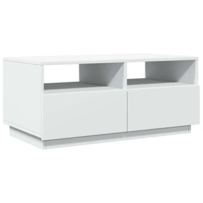 Image de vidaXL Table basse avec lumières LED blanc 90x49x40 cm839833