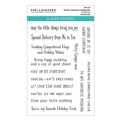Afbeelding van Spellbinders Dancin&#039; Christmas Sentiments Clear Stamp (STP 216) (DISCONTINUED)