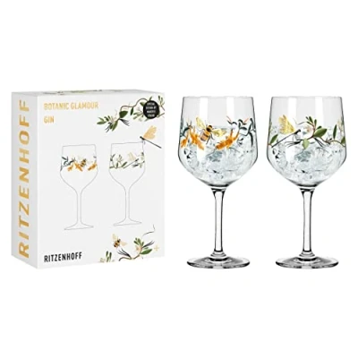 Afbeelding van RITZENHOFF BOTANIC GLAMOUR Gingglazenset #2 van Joyanne Horscroft, kristalglas, 720 ml, vaatwasmachinebestendig, in geschenkverpakking