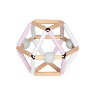 Image de Hochet en bois Trousselier Anneau de dentition Rose