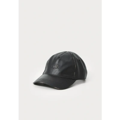 Afbeelding van Diesel dames C Heather pet met 3D logoprint in de kleur Zwart, maat: S