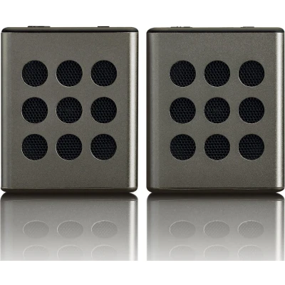 Afbeelding van Lenco BTP 200BK Bluetooth® Stereo Speaker set met 8 uur speeltijd accessoires Grijs Black Silver