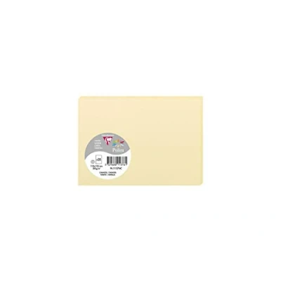 Afbeelding van Clairefontaine 11376C pakket met 25 afzonderlijke kaarten formaat C6, 11 x 15,5 cm 210 g/m² kleur chamois uitnodigingskaarten voor evenementen en overeenstemming pollen serie premium papier glad