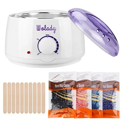 Image de Wolady Smart Chauffe Cire Épilation Professionnelle 500ml Appareil à Chaude Avec 4 Sachets et 10 Bâtons pour Visage, Bras, Jambes, Aisselles