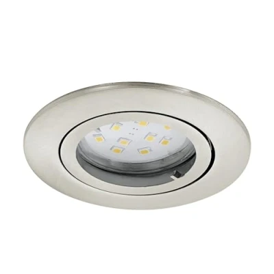 Afbeelding van EGLO Tedo Inbouwspotje LED Ø80mm. Nikkel Mat Set 3 Spots Kantelbaar