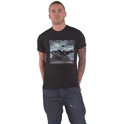 Afbeelding van Iron Maiden The Writing On Wall Single Cover Heren T shirt L Zwart