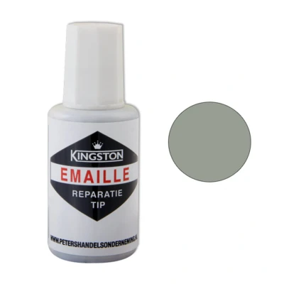Afbeelding van Kingston emaille reparatie tip hoogglans, 20 ml, manhattan grijs, ral 7004, flacon met kwast