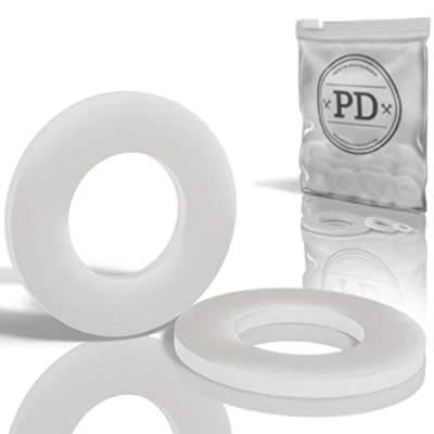 Afbeelding van DIN 125 polyamide PA kunststof/nylon A vorm, natuurlijke kleur (nylon, 10 x M12)