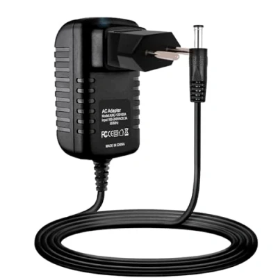Afbeelding van Guy Tech Wereldwijde adapter 12 V AC/DC compatibel met ROLAND ACN/ACJ alleen DC IN VDC pianotoetsenbord Boss stroomkabel wandlader + EU stekker