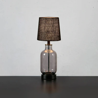 Afbeelding van Costero tafellamp, rookgrijs/zwart, 43 cm