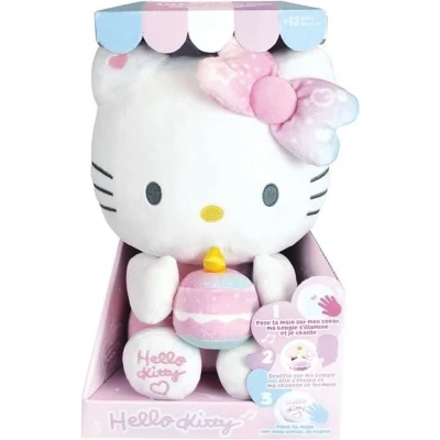 Afbeelding van Hello Kitty Interactieve Pluche Verjaardag +/ 26 cm JEMINI muziek, kaars en gelach.
