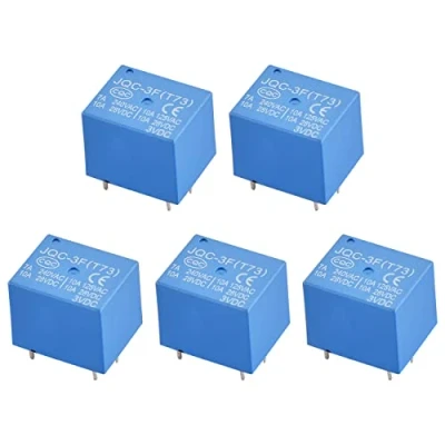 Afbeelding van Heschen PC kaartrelais, JQC 3F(T73), DC3V spoel, SPDT, 7A 240VAC, 5 polige klemmen, stuks