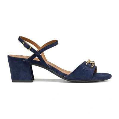 Afbeelding van Geox D NEW Eraklia Sandalen, Dames, Maat: 39, Navy Leer