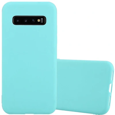 Afbeelding van Cadorabo Hoesje geschikt voor Samsung Galaxy S10 PLUS in CANDY BLAUW Beschermhoes gemaakt van flexibel TPU silicone Case Cover