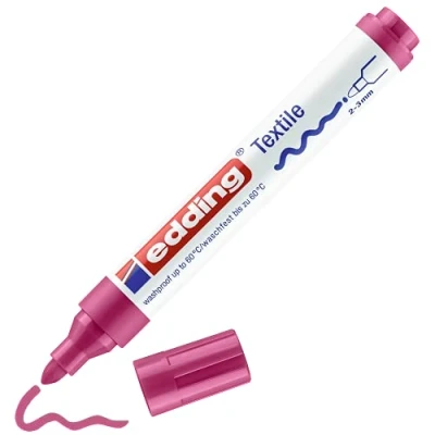 Afbeelding van edding 4500 textielmarker karmijnrood 1ST 2 3 mm / 4 4500019