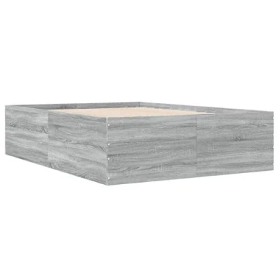Afbeelding van vidaXL Bedframe bewerkt hout grijs sonoma eikenkleurig 140x200 cm