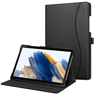 Afbeelding van Fintie Hoesje voor Samsung Galaxy Tab A8 10,5 inch 2021 SM X200/X205/X207 Multi Angle Folio Beschermhoes Sleuven Documenten en Auto Sleep Wake functie Zwart