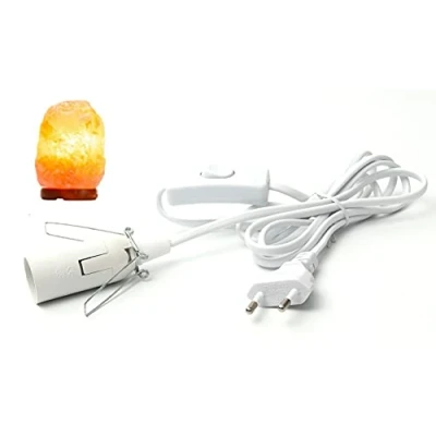 Afbeelding van Hotloop kabel voor zoutlamp met Schakelaar E14 Lampstekker FR (Europees) 1,8 m geïsoleerde wit