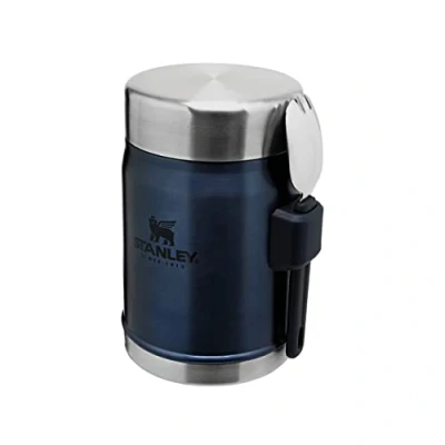 Afbeelding van Stanley 10 09382 006 Classic Legendary Food Jar 0.4L / 14 OZ Nightfall met spork Lunchbox houdt 7 uur warm, of koud Levenslange garantie Dubbelwandige Isolatie Lekvrij BPA vrij