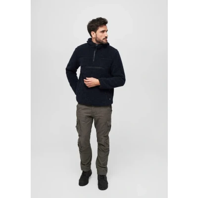 Afbeelding van Brandit Teddyfleece Worker Pullover Jas M Blauw