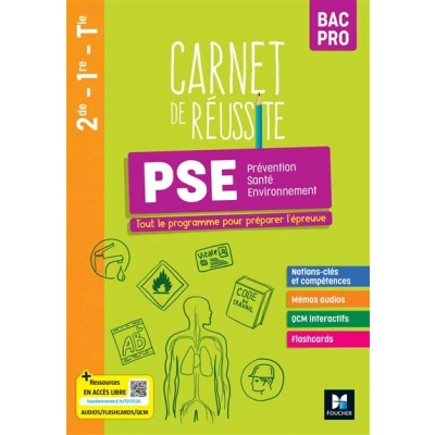 Image de Carnet de Réussite PRÉVENTION SANTÉ ENVIRONNEMENT (PSE) Bac Pro Ed. 2023 Livre élève