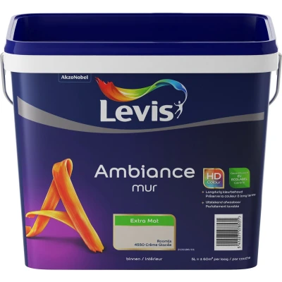Afbeelding van Levis muurverf Ambiance mur extra mat 5l roomijs