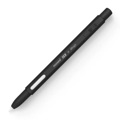 Afbeelding van elago Monami Etui compatibel met Apple Pencil Pro en 2, duurzame siliconen, beschermende standaard, klassiek design, magnetisch opladen dubbele kraan