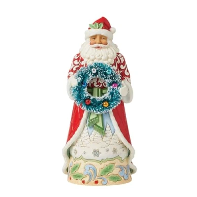 Afbeelding van Heartwood Creek Kerstman figuur met sisal kroon van Jim Shore