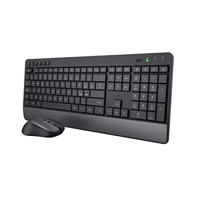 Afbeelding van Trust Trezo toetsenbord Inclusief muis RF Draadloos QWERTY Italiaans Zwart