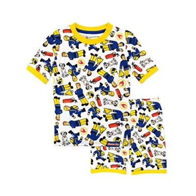Afbeelding van Sam Le Pompier Pyjamaset voor jongens, Wit.