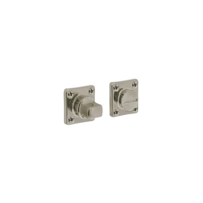 Afbeelding van Intersteel Toiletgarnituur vierkant vernikkeld mat 37x37x5 mm