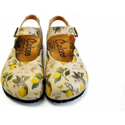 Afbeelding van GOBY Lemons Clogs Slippers Hoge kwaliteit Handmade Maat 40