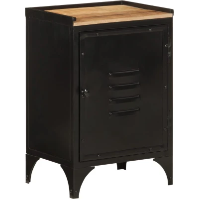 Afbeelding van Badkamerkast 40x30x60 cm ijzer en massief mangohout