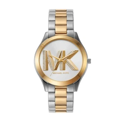 Afbeelding van Michael Kors SLIM Runway Horloge silvercoloured, Dames, Maat: One Size, Silver coloured