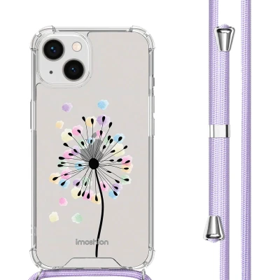 Afbeelding van iMoshion Hoesje Geschikt voor iPhone 13 met Koord Design Meerkleurig / Sandstone Dandelion