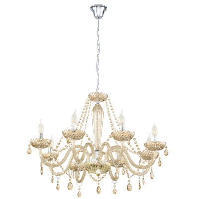 Afbeelding van EGLO Basilano Hanglamp E14 Ø 82 cm Chroom/Cognac