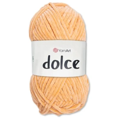 Afbeelding van Frida&#039;s Wollhaus YarnArt Dolce Chenille breiwol, haak en amigurumi garen, 100 g, 64 kleuren, 855 oranjebruin