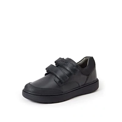 Afbeelding van Geox Boys Leather Riddock Touch Fastening Shoe (Black)