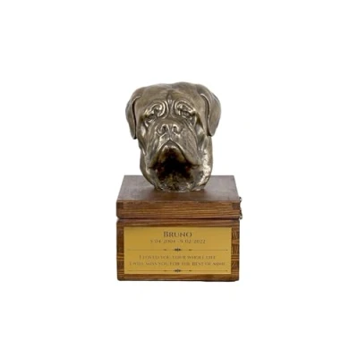 Afbeelding van Dogue de Bordeaux urn hond met hondenstatuette gepersonaliseerde asurn