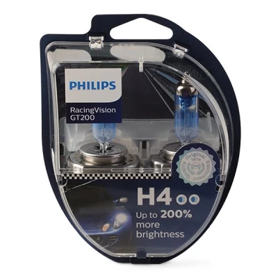 Afbeelding van Philips H4 Racing Vision GT200 12342RGTS2 Autolampen
