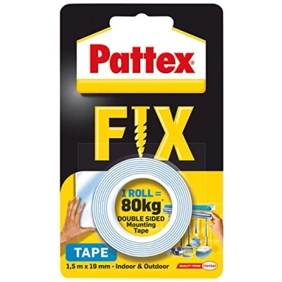 Afbeelding van Pattex FIX Dubbelzijdig plakband 1,5 m x 19 mm