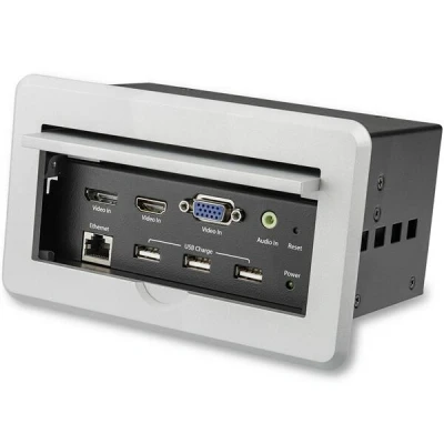 Afbeelding van StarTech, Accessoires voor kantoormeubilair, Conferentietafel Desktop aansluitpaneel audio en video 4K HDMI / VGA DP uitgang...