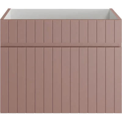 Afbeelding van Roze hangmeubel onder wastafel met strepen 60 cm SATARA L x H 46 D