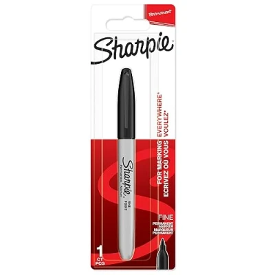 Afbeelding van Sharpie permanentmarkers Fijne punt Zwart 1 stuk