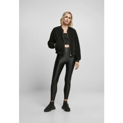 Afbeelding van Urban Classics Ladies Oversized Sherpa Bomber Jacket Fleecejas, Dames, Maat: 4XL, Black